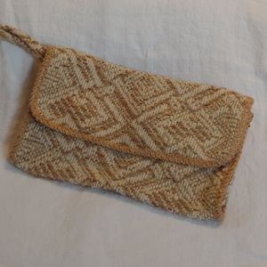 Earth Tone Tapestry Wristlet Clutch Purse
